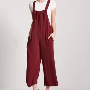 Burgundy Wide Leg Jumpsuit